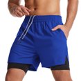 thumbnail image 1 of Pantalones cortos deportivos 2 en 1 para hombres con toalla, bolsillo con cremallera, pantalones cor Abanopi Pantalones cortos deportivos, 1 of 7