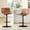 Brown, variant on STARY Adjustable Bar Stools Set of 2, Modern Swivel Bar Stools, Bar Height Stools with Back Support, Pu Leather Bar Stool for Kitchen Island Counter