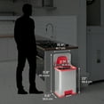 thumbnail image 7 of iTouchless AutoStep 13 Gallon Stainless Steel Automatic Step Trash Can with AbsorbX Odor Filter, Red Trim, 49 Liter Garbage Bin for Home, Office, 7 of 7