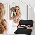 thumbnail image 6 of Hair Tool Organizer Bag with Heat Resistant Mat Removable Travel Storage Case for Hot Air Brushes Curling Irons Black Cat and Goldfish Bowl, 6 of 8