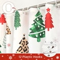 thumbnail image 4 of Christmas Shower Curtain, Xmas Tree Home Bathroom Decor, Polyester Cloth Fabric Bath Curtain with 12 Hooks (72x72 Inches, Christmas Tree 3), 4 of 6