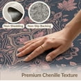 thumbnail image 6 of ODIKA 9'x12' Washable Area Rug Low Pile, Flatwoven, Mauve Ornamental Scrollwork Faded Vintage Motifs Balanced Decorative for Great Room, Indoor Concept, Large Living, 6 of 7