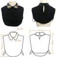 thumbnail image 7 of CAILDANL Lace Chiffon Detachable Blouse False Collar Embroidery Flower Fake Half Shirt Collar for Women, 7 of 7