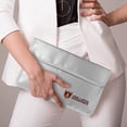 thumbnail image 2 of 2X Fireproof Document Bag,Waterproof and Fireproof Money Bag with Zipper,Fireproof Safe Storage Pouch for Passport .,2 x Fireproof Document Bag,Grey, 2 of 7