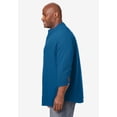 thumbnail image 3 of KingSize Men's Big & Tall Gauze Mandarin Collar 3/4 Sleeve Shirt, 3 of 6