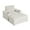 Beige, variant on Aukfa 43 inch Chaise Lounge w/ 2 Cupholders, Storage Ottoman, Plush Chair Bed for Living Room, Green