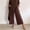 Coffee, variant on Zivyakyron Travel Crop Pants for Women Summer Boho Palazzo Wide Leg Pants for Women Casual Polka Dot Loose Pants
