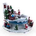 thumbnail image 3 of Animated Musical Figurine with Santa and Snowman Dancing on Ice Rink, 3 of 5