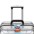 thumbnail image 3 of Rocae Sushi Salmon Surfing for Leather Luggage Baggage Tags ID Label Privacy Cover ID Label with Stainless Steel Loop and Address Card, 3 of 5
