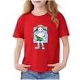 thumbnail image 2 of Blusas y camisas de manga corta con cuello redondo para niños Camiseta de verano de manga corta estampada para niñas Jersey elegante de cuello redondo para niñas Top de algodón para niños, 2 of 6
