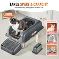 thumbnail image 4 of KFFKFF Cat Litter Tray, 6in Depth, XL Size, Stainless Steel, Includes Scoop, Broad Filter Step & Tall Edges, Sealed Design for Odor Control, Simple Cleaning, Suitable for Larger Cats, 4 of 9