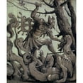 thumbnail image 2 of Urs Graf 15x17 Black Ornate Wood Framed Double Matted Museum Art Print Titled - Saint George Fighting the Dragon (1520), 2 of 5