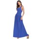 thumbnail image 5 of Vestido de las mujeres Solid cuello redondo sin mangas Racer Back cintura alta bolsillos plisados ​​ Abanopi Azul S, 5 of 6