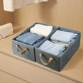 thumbnail image 4 of Contenedores de almacenamiento Fordonral de gran capacidad, paquete de 3, tela gris, 4 of 7