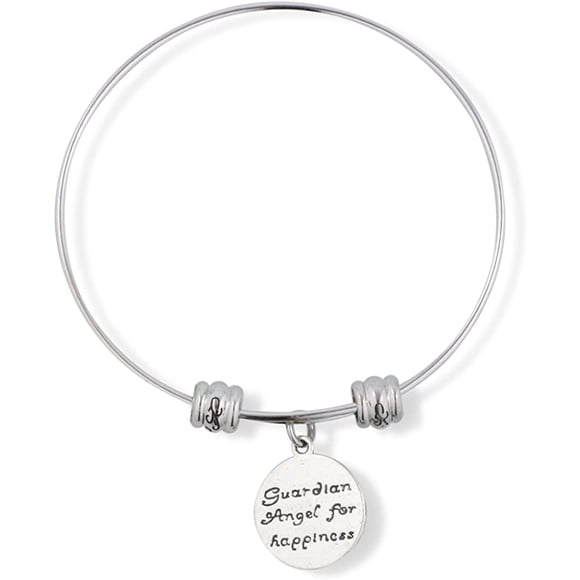 EPJ Guardian Angel for Happiness Fancy Charm Bangle (alloy, Teens)