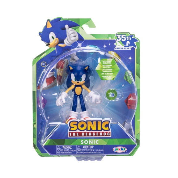 Sonic - 4 Inch - Modern Sonic w/ Chaos Emerald 35th Anniversary
