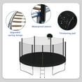 thumbnail image 3 of 14FT Trampoline for Kids with Safety Enclosure Net, Basketball Hoop and Ladder, Easy Assembly Round Outdoor Recreational Trampoline for Over 3 years old Children, Black, 3 of 7