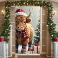 thumbnail image 2 of Christmas Banner Highland Cow Theme Xmas Backdrop Banner Holiday Party Decoration Banner Sign Photo Booth Prop for Holiday Indoor Outdoor Party Supplies, 2 of 9