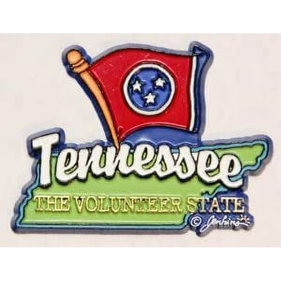Tennessee State Map-Flag Fridge Collectible Souvenir Magnet