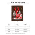 thumbnail image 5 of PHELIKA Christmas Motive Scandinavian Deer Tree And Heart 04 All Season Soft Throw Blanket Lightweight Flannel Fleece Blankets 60" x 80", 5 of 8