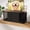 Black, variant on Kicctian 70.8" Large Dog Crate Furniture, Wooden Dog Kennel for 2 Dogs,White