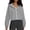 Gray, variant on Women's Fashion Solid-Color Hooded Jacket Short-Length Zipper Sweatshirt Outerwear
