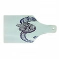 thumbnail image 1 of Marine Cutting Board, Boho Seahorse Ocean Animal Aquatic Creature Exotic Nautical Tattoo Art, Tempered Glass Cutting and Serving Board, Wine Bottle Shape, Dark Purple Pale Mauve, by Ambesonne, 1 of 1
