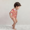 thumbnail image 3 of Honeii Red Lobster Pattern unisex-baby Short-sleeve Bodysuit,One-piece Bodysuit 100% Organic Cotton-, 3 of 7
