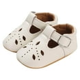 thumbnail image 2 of ZHOGXU Children Boys Girls Summer Shoes Flat Bottom Non Hollow Out Solid Color Comfortable Breathable Shoes For Casual Daily Wear,White,6-12 Months, 2 of 9