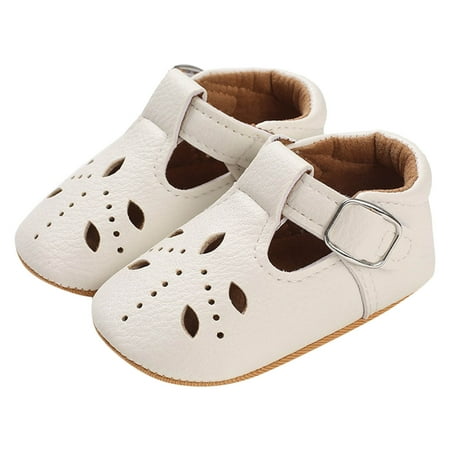 

Rovga Baby Boys Girl Shoes Summer Children Infant Toddler Shoes Sports Flat Bottom Non Slip Lightweight Hollow Out Breathable Comfortable Solid Color Simple Summer Style Baby Gift 0-6 Months White