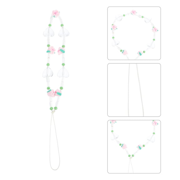 LOLIPPYY Phone Chain Strap Mobile Phone Hanging Chain Pink Plastic 1Pack