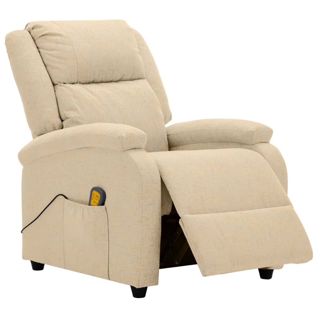 vidaXL Massage Chair Reclining Push Armchair Adjustable Sofa Chair Fabric