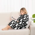 thumbnail image 4 of Halloween Ghost Boo Pattern Blanket Hoodies for Kids 6-13YR Oversize Wearable Blanket Hoodies for Boys Girls Teens, 4 of 7