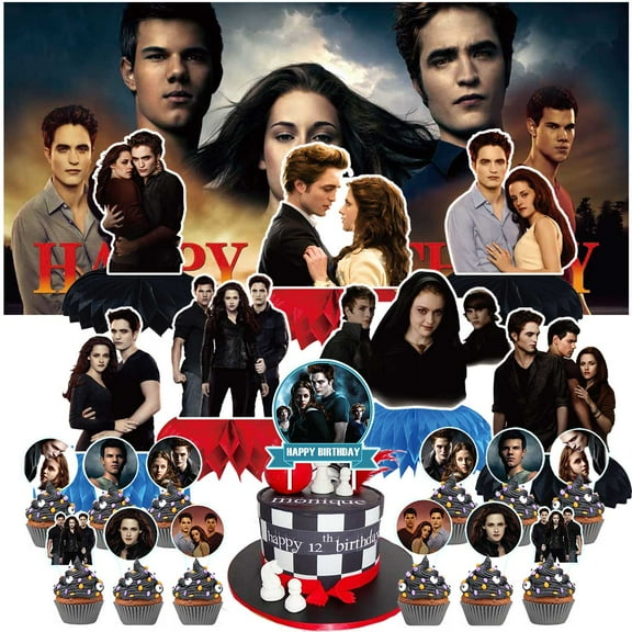 Twilight Party Decorations Decor Supplies Honeycomb Centerpieces Table Toppers Cake Toppers for Birthday Photo Props