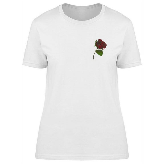 Single Red Rose T-Shirt Women -Image by Shutterstock, Female x-Large