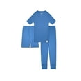 thumbnail image 3 of Sleep On It 100% Organic Cotton Rib Knit Snug-Fit 6-Piece Pajama Sets for Boys & Girls, Light Blue & Blue, Size 12M, 3 of 4