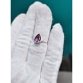thumbnail image 2 of Natural Purple Amethyst Ring, Pear cut Amethyst Ring, 925 Sterling Silver Ring, amethyst ring Wedding Ring, Ring for gift, Hand Made Ring, 2 of 3