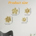 thumbnail image 2 of 4 PCS Gold Metal Flowers Wall Decor 9.8" 3D Multi-layer Modern Floral Art for Living Room Home Decor & Bedroom Hanging Wall Decoration for Hallway Small Shabby Chic Home Accessories Mounted Gifts, 2 of 16