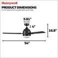 thumbnail image 3 of Open Box Honeywell Port Isle Modern Outdoor Ceiling Fan, Light & Remote Control, 3 of 10