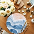 thumbnail image 2 of Blue Coastal Beach Round 13 Inch Placemats Set of 6, Modern Oil Painting Nautical HeatResistant Non Slip Place Mats for Dining Table, Wipeable Braided Kitchen Table Mats for Housewarming, 2 of 9