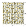 thumbnail image 3 of Cooking Themed Shower Curtain - Hotel Style Waterproof Bath Curtain with Fried Egg Print, 72x72 Inch Quick Dry Fabric, Rust-Resistant Grommets & Hooks, Machine Washable for Dorms, Rentals, 3 of 3