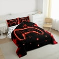 thumbnail image 3 of Castle Fairy 3-Piece Queen Comforter Set - Red Gamer Video Game, 3 of 8