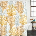 thumbnail image 3 of Orange Gray Coral Coastal Waterproof Fabric Shower Curtain,Summer Beach Seaside Nautical Waterproof Fabric Shower Curtain for Bathroom Curtains Bathtubs Shower Curtains with 12 Hooks Standard 60x72, 3 of 8
