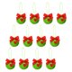 thumbnail image 2 of 12 piezas de adornos navideños peludos de bolas de elfo peludo para árbol de Navidad con arco, 2 of 9