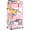 Pink, variant on Baby Diaper Caddy Organizer Cart, 3-Tier Rolling Utility Cart with Lockable Wheels for Nursery Essentials, Large Capacity Mobile Storage Carts for Newborn, White