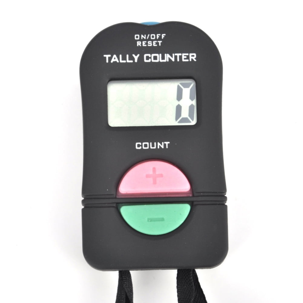 Digital Tally Counter 4 Digit Electronic Manual Hand Clicker Up Down Neck Strap 