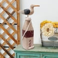 thumbnail image 3 of Seagull Statue Decor Nautical Theme Sea Bird Sitting on a Pillar Hand Carved Seagull Figurine Beach Table Decor, Resin, 15.5" H (L), 3 of 8