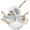 6 Pcs White, variant on 4 Piece Nonstick Cookware Set, Small Pots And Pans Set Non stick With Glass Lid, Induction Cookware, Stay Cool Handle, Kitchen Cookware 4-Piece with Frying Pans Set & Saucepan