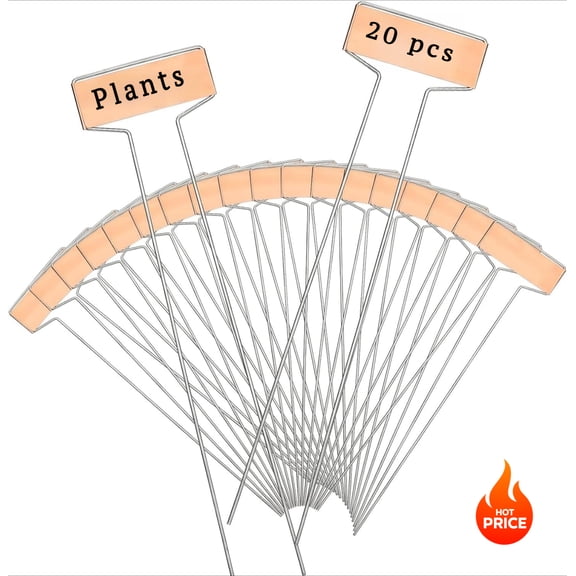 Boliang 20 Pcs Copper Plant Labels, 25.5cm/10 inches Waterproof Plant Markers for Outdoor Garden, Seedlings, Flowers, Vegetables, and Herbs