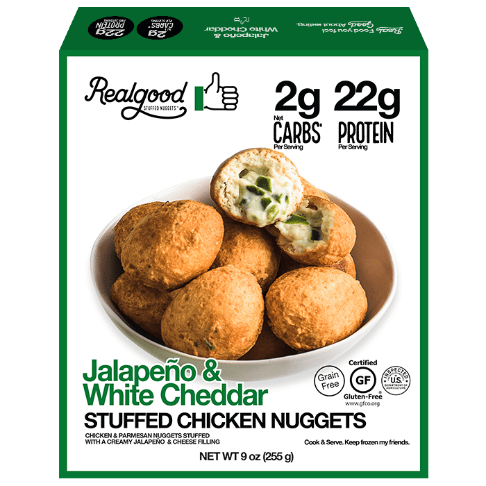 Realgood Foods Co. Real Good Foods Jalapeno & White Cheddar Stuffed Chicken Nuggets, 9oz Box